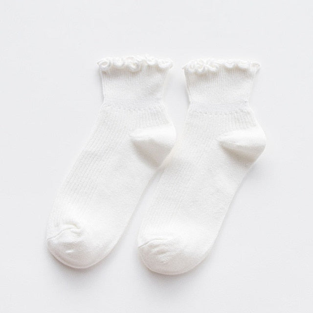 Lolita Style Frilly Ruffle Socks